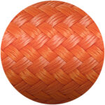 colour circle orange textile strands