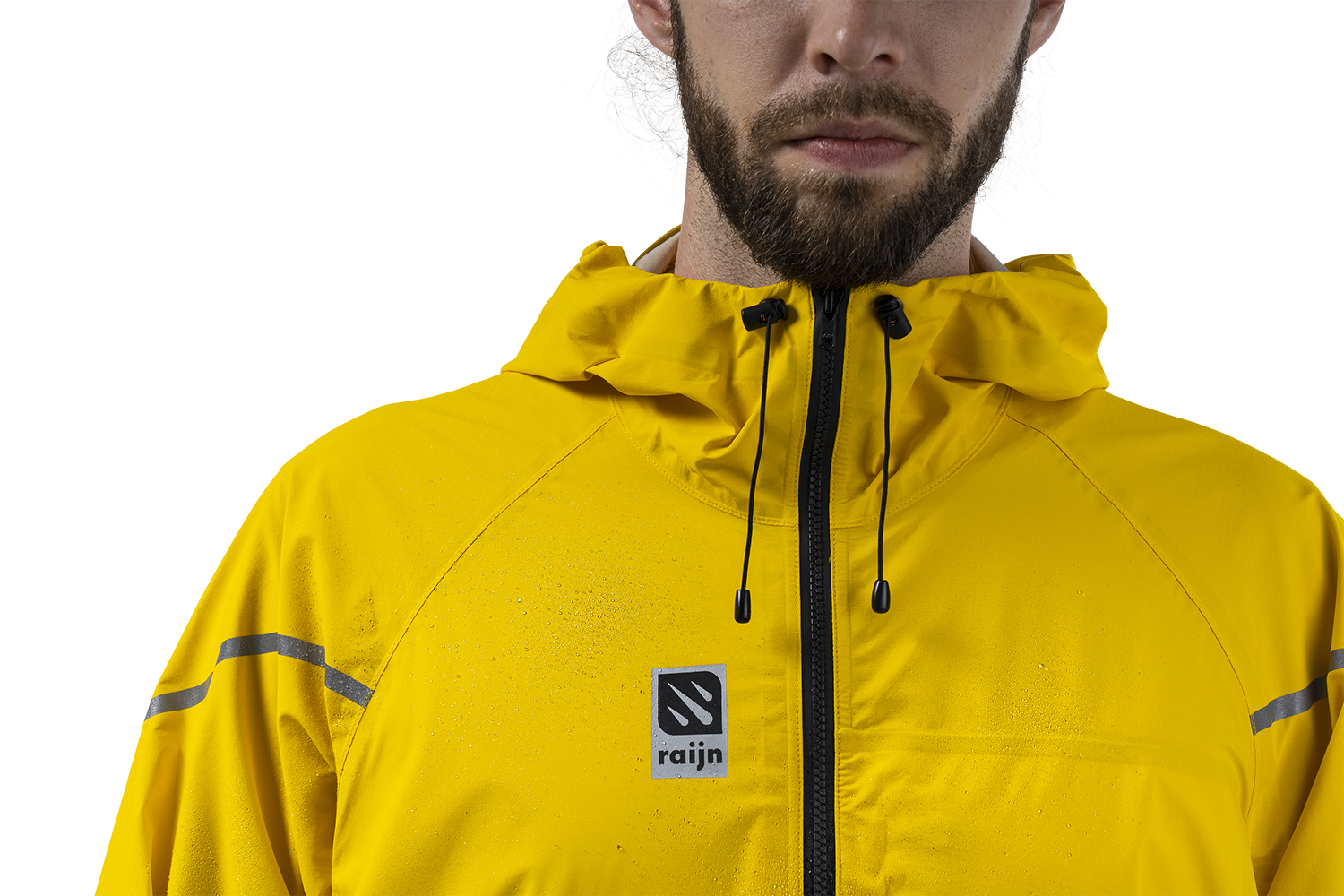 raijn men sunflower yellow mit silbernem Logo