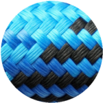 colour circle blue-black textile strands