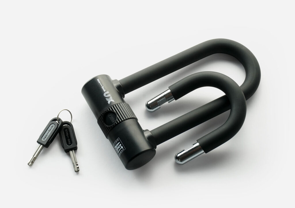 tex–lock U-lock with one long and one short shackle and two keys