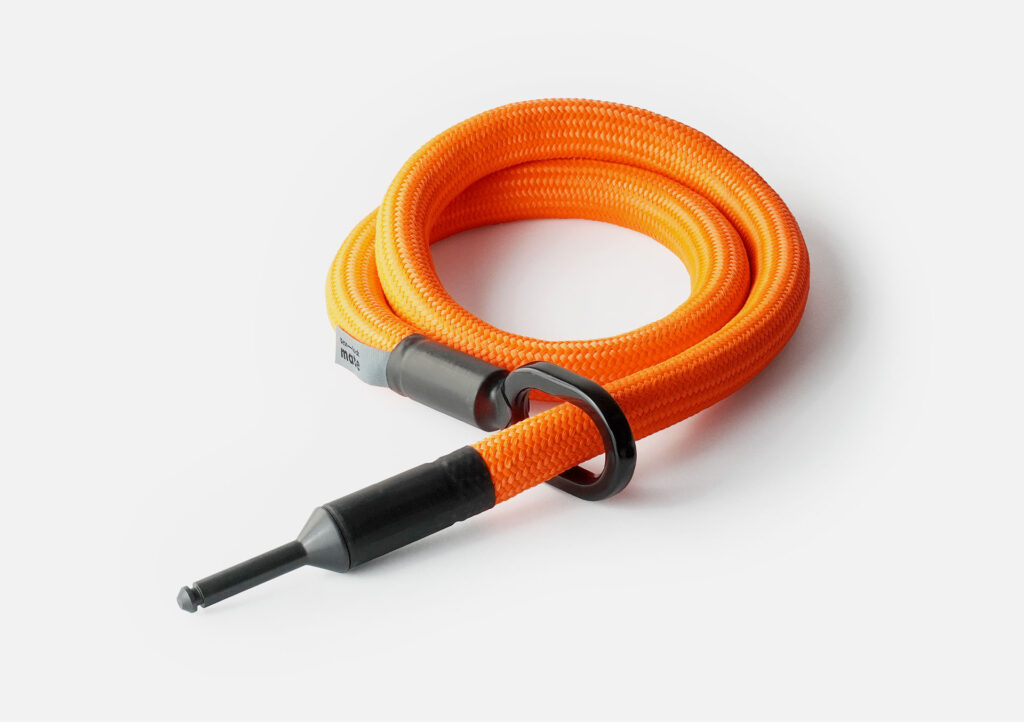 tex–lock mate wrapped into each other in acid orange with locking bolt through metal eyelet