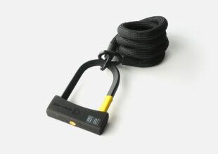 D-lock U-lock with textile cable in length L and color onyx black