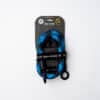 schwarz-blaues texlock eyelet Set Textilschloss in Verpackung