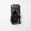 schwarz-goldenes texlock eyelet Set Textilschloss in Verpackung