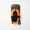 orangenes texlock eyelet Set Textilschloss in Verpackung