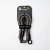zwart-grijs texlock eyelet touw textielslot in verpakking