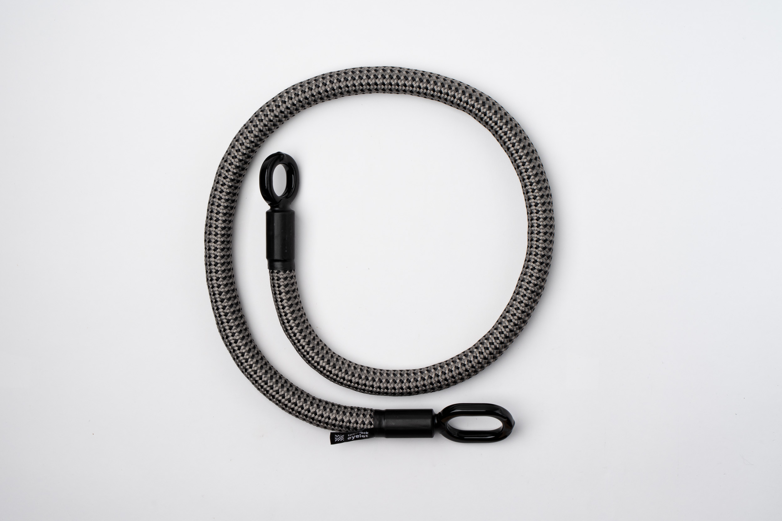 zwart-grijs texlock eyelet touw textielslot Leveringsomvang