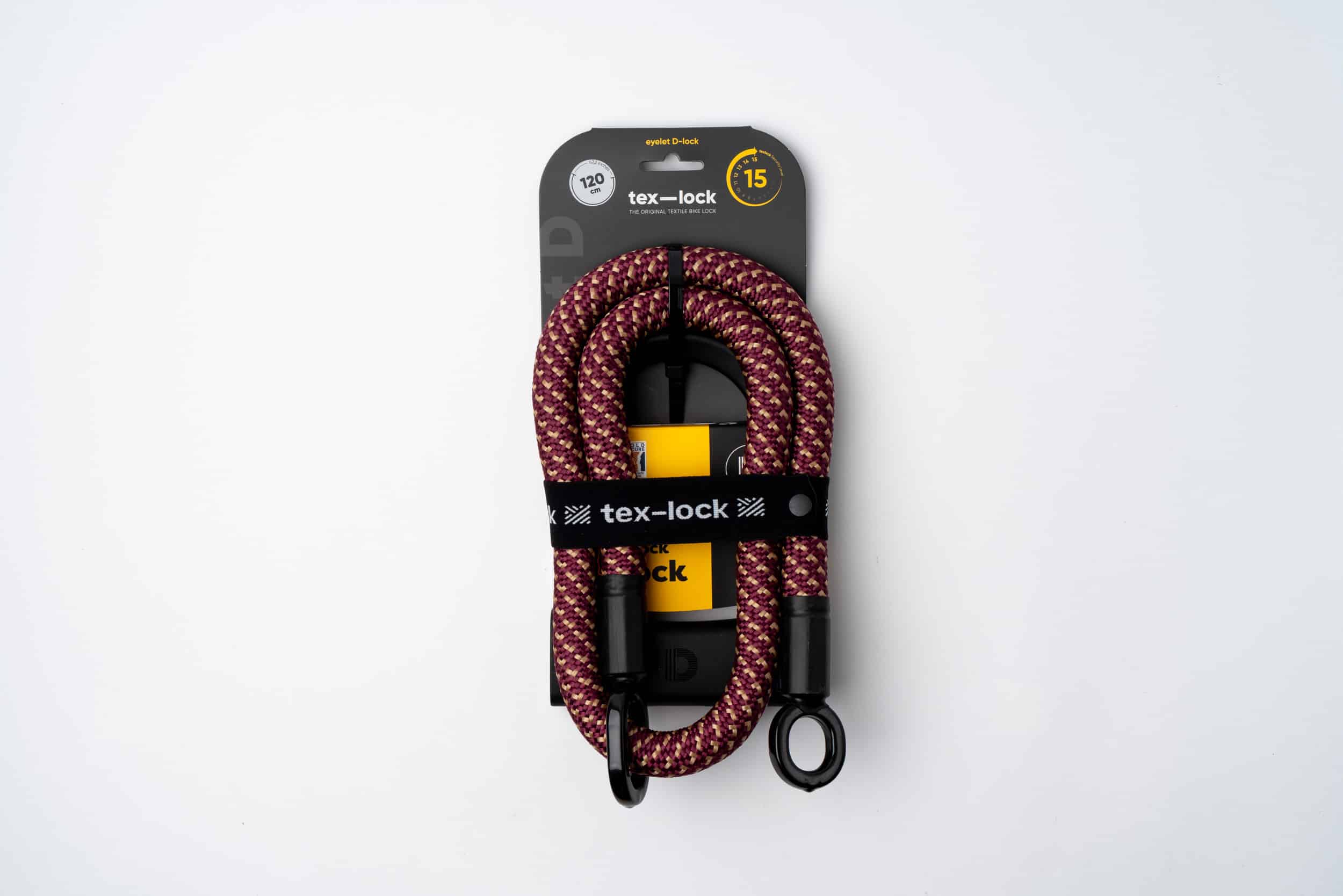 red-gold texlock eyelet Set textile lock in packaging