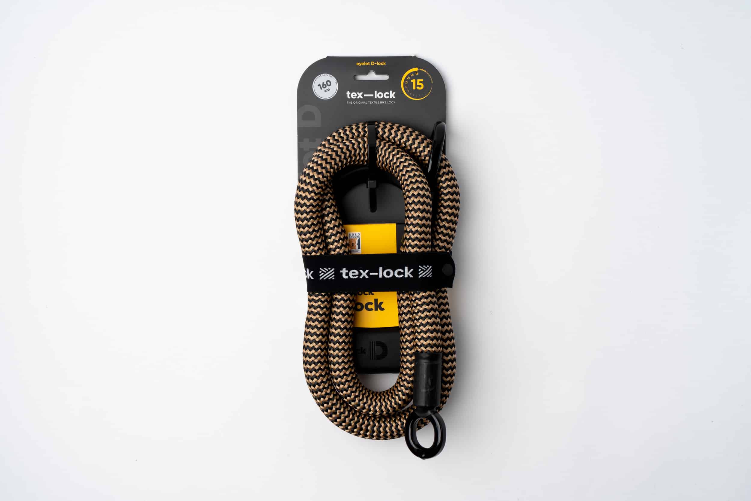 black and gold texlock eyelet Set textile lock in packaging