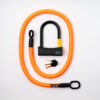 orangenes texlock eyelet Set Textilschloss Lieferumfang mit Bügelschloss