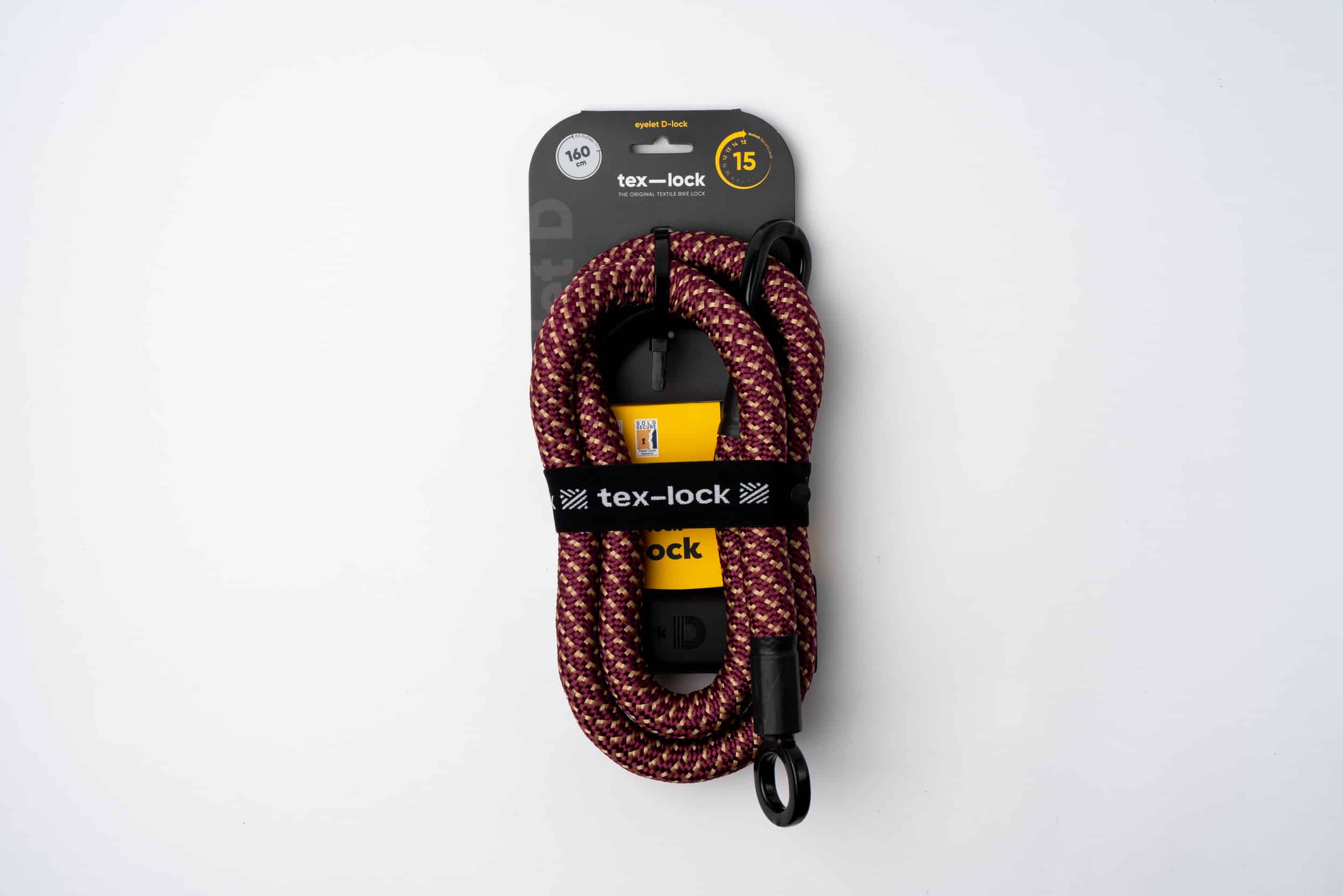 red-gold texlock eyelet Set textile lock in packaging