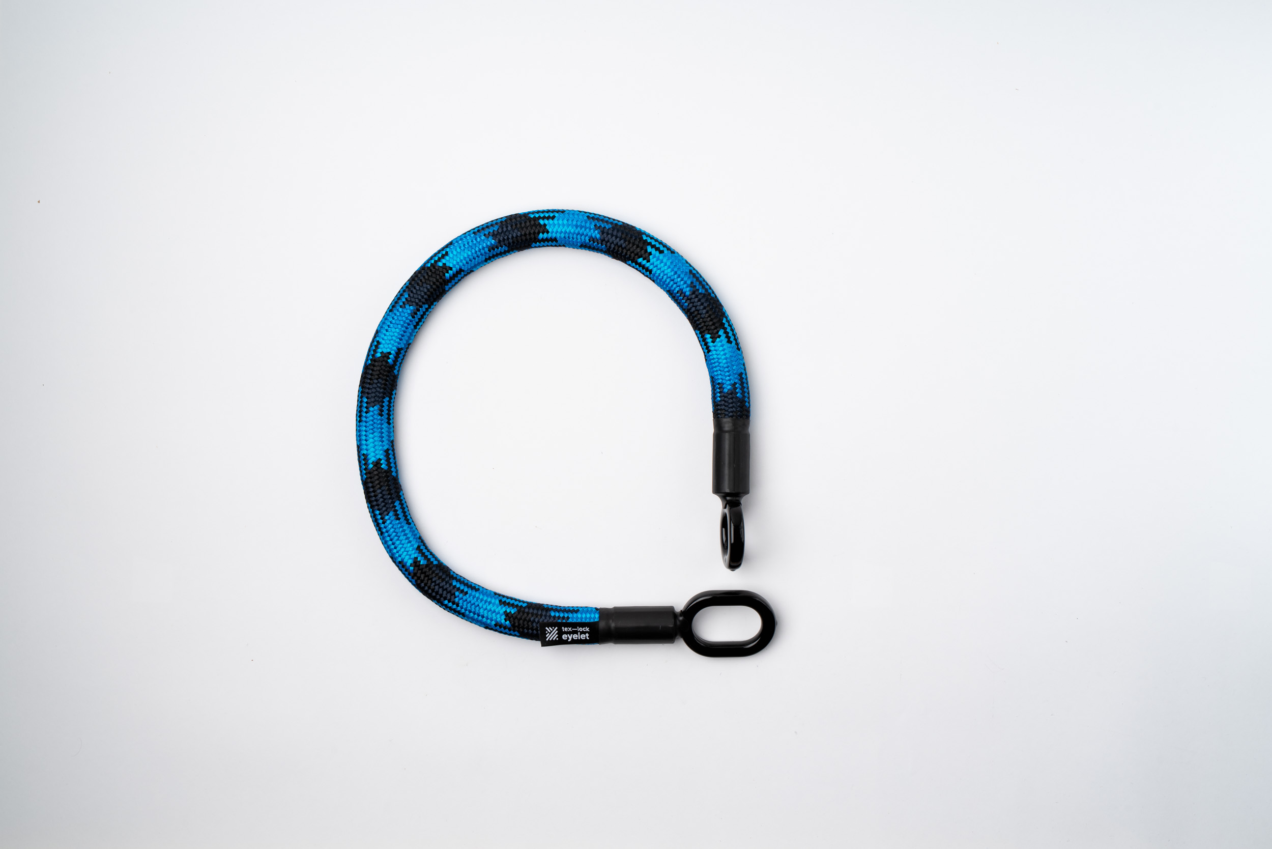 black-blue texlock eyelet rope textile lock Scope of delivery