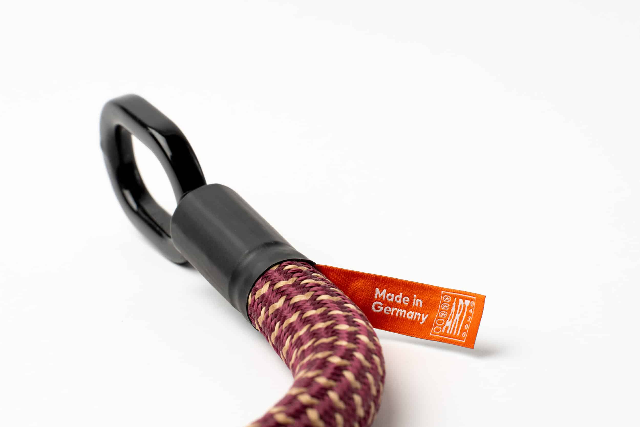red-gold texlock eyelet Set textile lock with ART security certificate on woven label