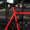 black-gold texlock orbit textile lock secures bicycle