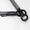 zwart-grijs texlock eyelet touw textielslot met twee ogen