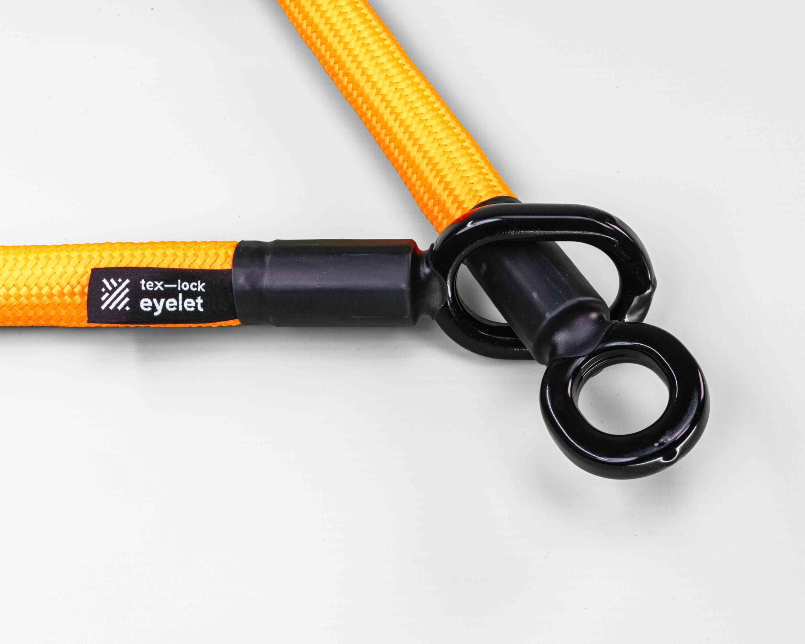 orangenes texlock eyelet Set Textilschloss mit zwei Ösen