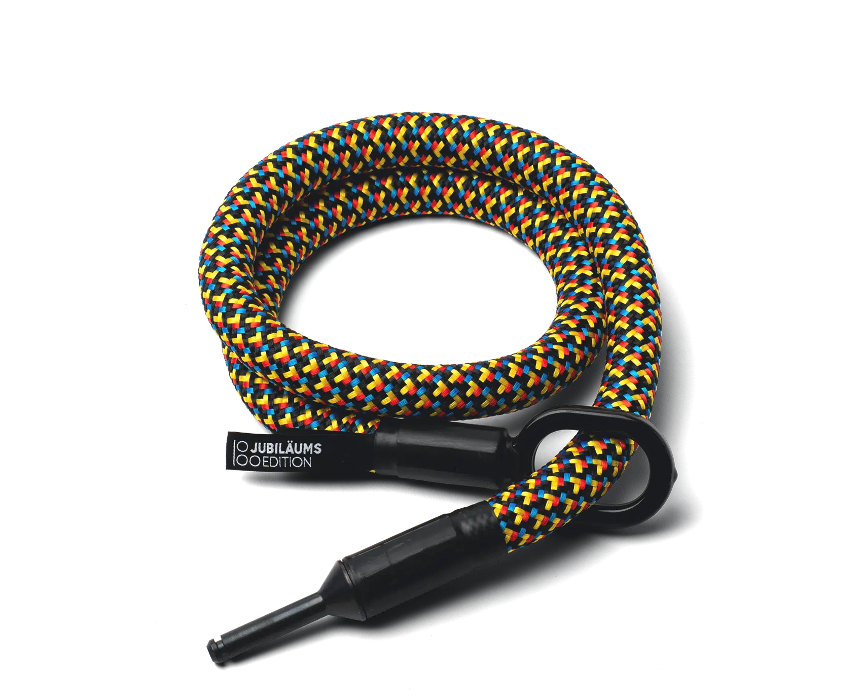 texlock mate in Bauhaus uitvoering, in elkaar gewikkeld met sluitbout door metalen oogje