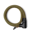 Kleurrijk texlock orbit fietsslot met lockpicking veilig slothuis, 120 cm lang, in kleurvariant Bauhaus Dessau, flexibel samen te wikkelen