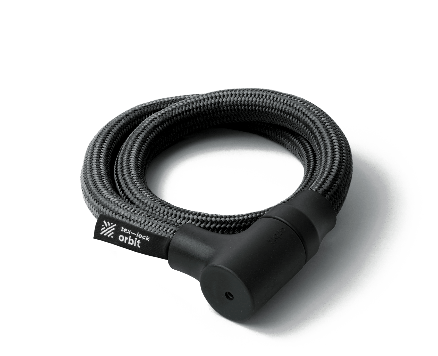 black texlock orbit textile lock rolled up