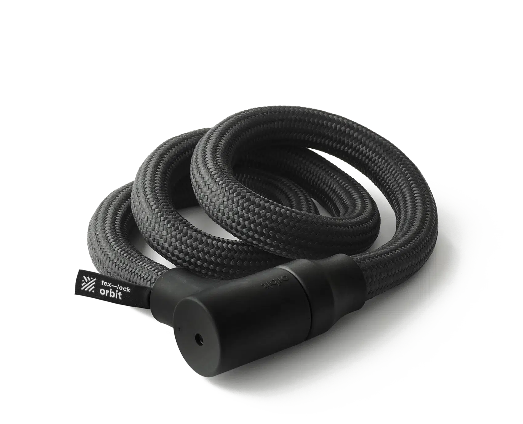 texlock orbit Fietsslot met lockpicking veilig slothuis, 120 cm lang, in kleurvariant onyx black, flexibel opgerold