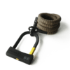 Black and gold texlock eyelet Set Textile lock rolled up with shackle lock
