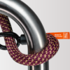 rot-goldenes texlock eyelet Set Textilschloss mit ART Sicherheitszertifikat auf Webetikett